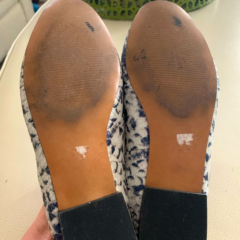 GAP Snakeskin Mules Slip On Women’s 7.5 Navy Casual Career Everyday - Picture 7 of 7